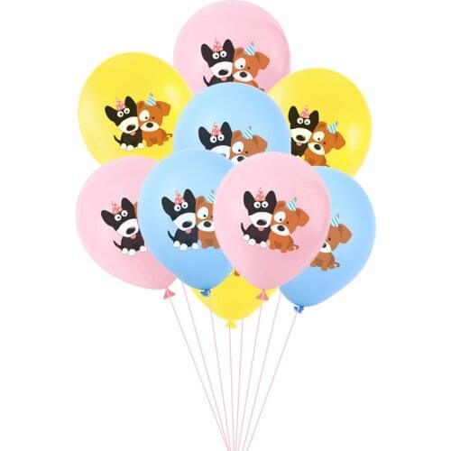 10/20pcs Cartoon Dog Latex Balloon Pet Party Birthday Party Decoration 12inch Latex Balloon Cute Dog Baby Shower Supplies