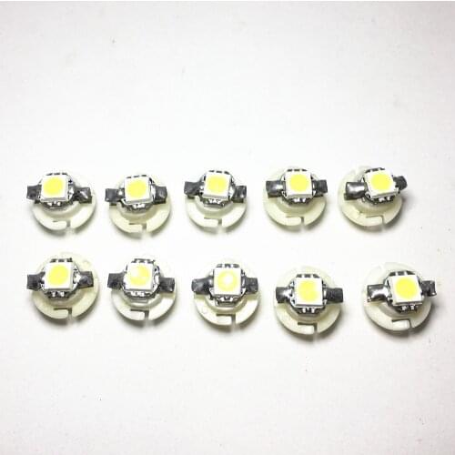 100PCS B8.4 LED motorcycle Gauge Dashboard Lamp Brand New T5 B8.4D 5050 1SMD Side Indicator Lights Car Light Instrument Bulbs