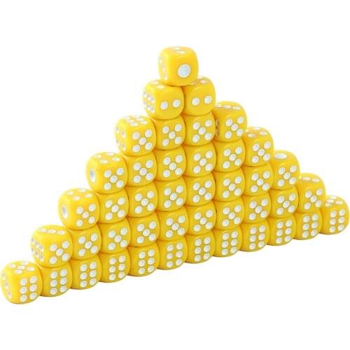 100Pcs High Quality 13mm MultiColor Six Sided Spot Playing Games Dice Set Opaque Dice For Bar Pub Club Party Board Game