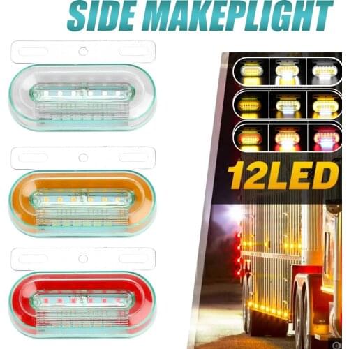 12 LEDs Car Truck Side Marker Light Signal Indicator Car Trailer Lorry External Lamp 12V 3 Modes Warning Taillight