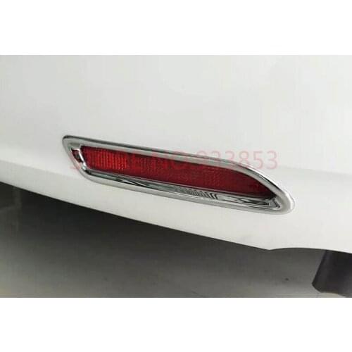 2pcs Car Styling Chrome ABS Rear Fog light Cover Sticker For For 2015 Sienna