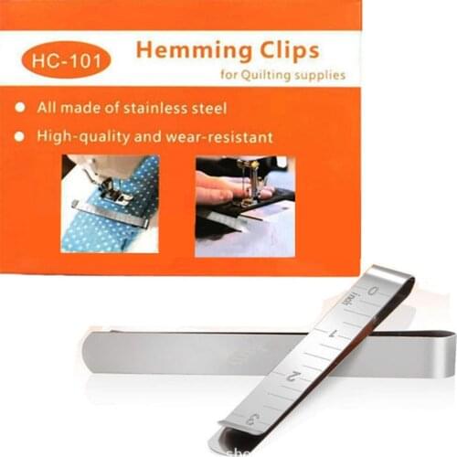 20 Stainless Steel Sew Hemming Clips 3 Inches Measurement Ruler Quilting Supplies for Wonder Clips Pinning & Marking Accessories