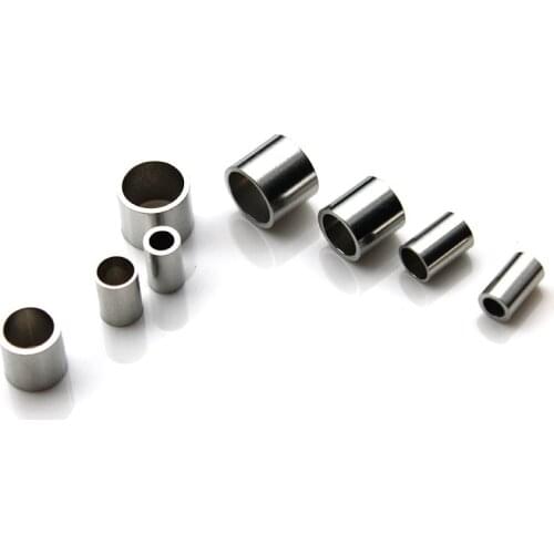 20pcs/lot Stainless Steel Short Tube Spacer Bead for DIY Handmade Charm Leather Bracelet Jewelry Making Accessories