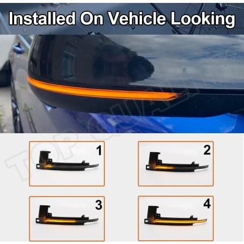 2X Smoke LED Dynamic Side Mirror Blinker Light Turn Signal Lamps For Audi A3 8P 2008-2010 A4 B8 2007-2009 A5 B8 A6 C6 A8 D3 Q3