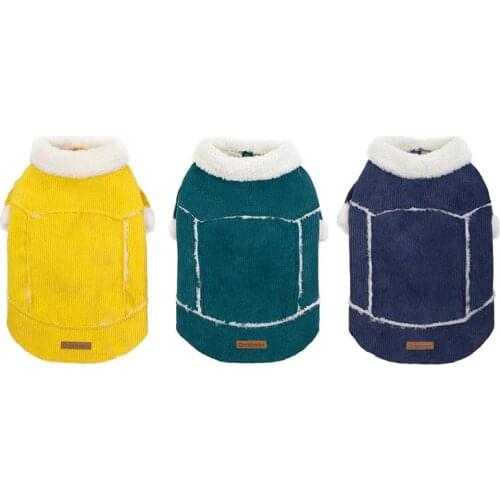 ADEWEL Winter Corduroy Dog Clothes Ubranka Dla Psa Cardigan Roupa Cachorro Plus Size Ropa Para Perro Grande Vestiti Cane 2XL
