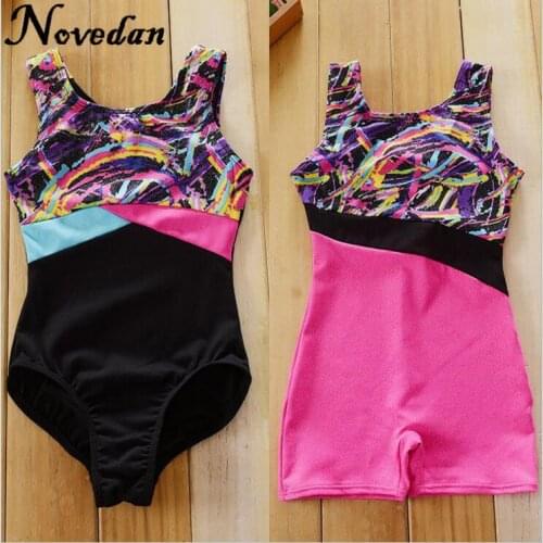 Kids Girls Ballet Leotard Dance Dress Biketard Ballet Tutu Rhythmic Gymnastic Leotard Dance Wear Acrobatics Jumpsuit Bodysuit