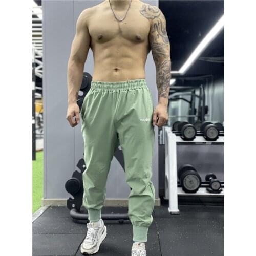 NEW Men Bodybuilding Trousers Jogging Quick-drying Sweatpants Solid Color Pants Joggers Trackpants Slim Fit Pants New Gyms Pants
