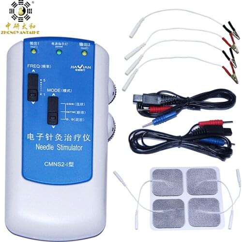 CMNS2-1 Muscle Stimulator Massage Stimulator Electronic Acupuncture 2 Output Channel Digital Therapy Machine Electrostimulator