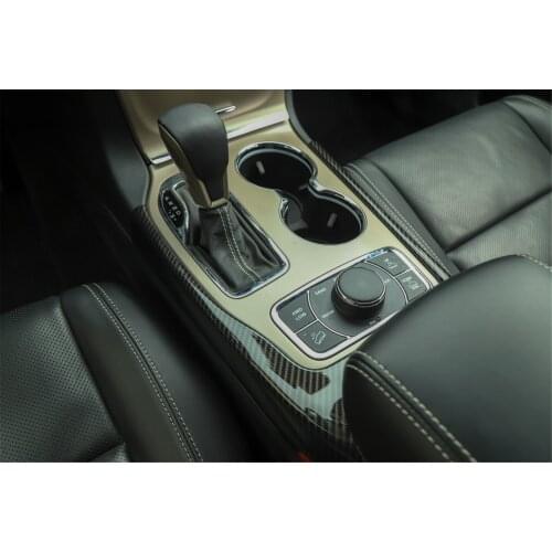 Car Gear Shift Panel Decorative Cover Trim Sticker for Jeep Grand Cherokee 2014+ Stylish Car Accessories Exterior Decoration