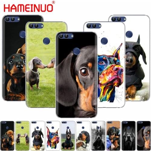 HAMEINUO Cute Dachshund Doberman Dog cell phone Cover Case for huawei Honor 7C Y5 Y625 Y635 Y6 Y7 Y9 2017 2018 Prime PRO