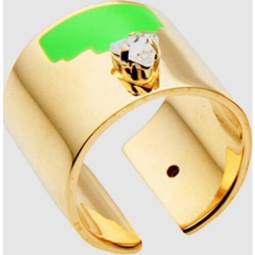 JZ15384-P55 Amorita boutique Fashion gold color openings Knuckle Ring