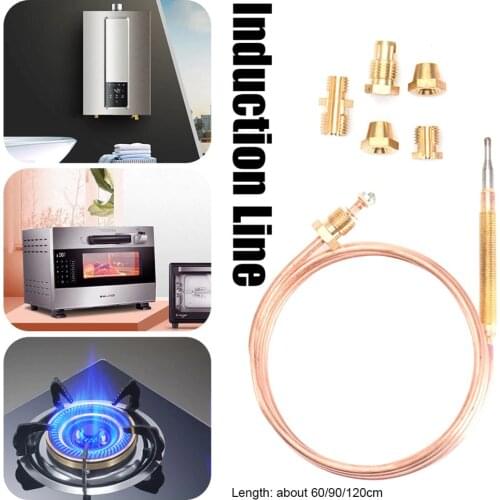60/90/120cm Gas Thermocouple Valve For Hot Water Boiler With 5 Fixed Parts Gas Appliances For Ovens Cooking Utensils Boilers