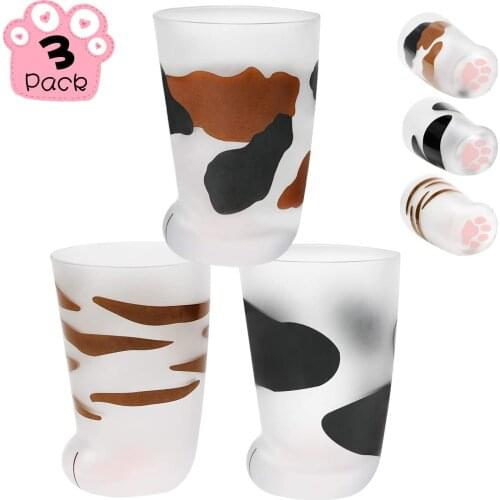 Cute Glass Cup Cat Feet Cups Cat Paw Shot Glass Novelty Cat Claw Glass Cups Funny Coffee Mugs Household Cups Cat Paw For Milk