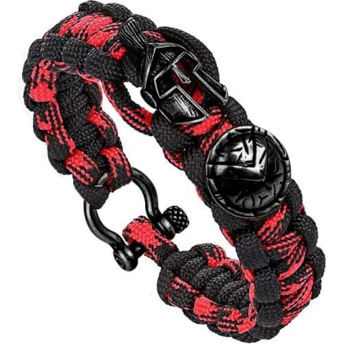 Fashion Sparta Warrior Outdoor Survival Bracelet luxury Camping Handmade Men Bracelets Women Vintage Bracelet Pulseira Masculina