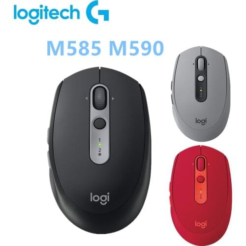 Logitech M585 M590 Wireless Multi-Tasking Mouse 1000DPI Flow Curved Design Ultra-Precise Scrolling Mice MULTI-DEVICE Mouse