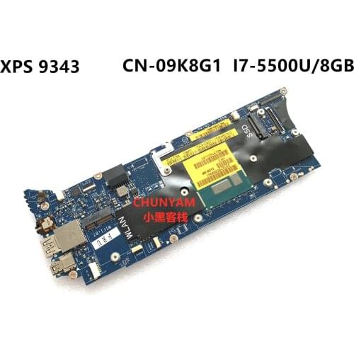 NEW ZAZ00 LA-B441P FOR Dell XPS 13 9343 Laptop Notebook Motherboard w/ i7-5500U 8GB CN-09K8G1 9K8G1 Mainboard 100% Tested
