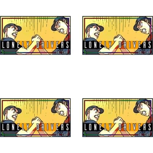 Lonely Drivers So Sad Sticker Cartoon Car Styling Car Window Bumper Decal Motorcycle Decoration Vinyl KK PVC 13cm X 7.1cm