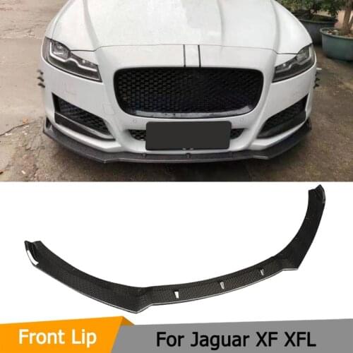 Carbon Fiber Front Bumper Chin Lip Spoiler for Jaguar XF XFL Standard 2016-2019 Tuning Parts Not for Sportbrake