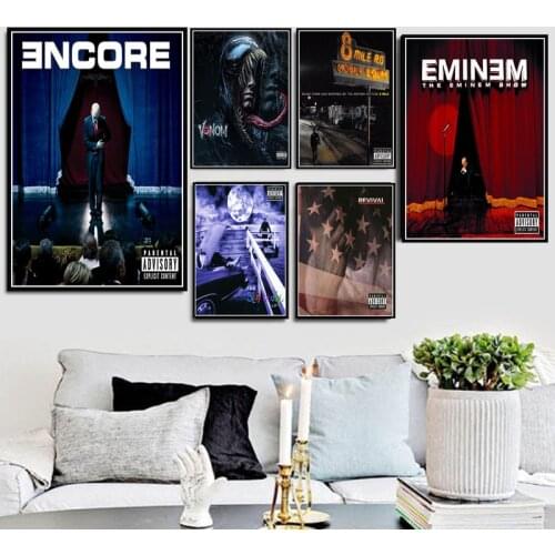 Poster Prints The Eminem Show Kamikaze Rap Hip Hop Music Album Star Oil Painting Canvas Wall Art Pictures Living Room Home Decor