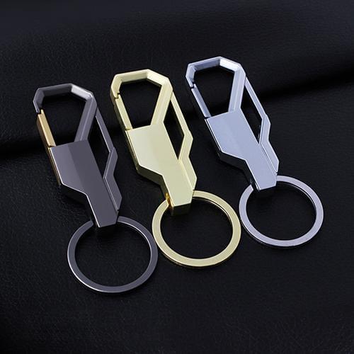 Simple Design Durable Zinc Alloy Car Key Ring Chain Mens Business Key Chain