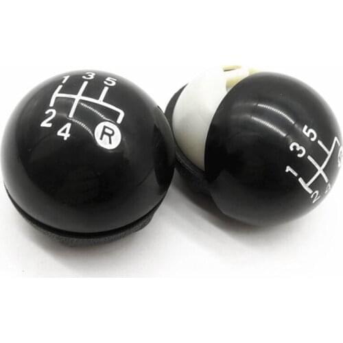 Black Color 5 Speed Shifter Gear Knob Handball Egg Shape Sport Car Gear Stick Shift Knob For FI-AT 500C Car Accessories