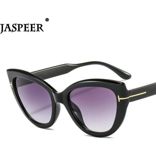 JASPEER Cat Eye Sunglasses Women Vintage Steampunk Sun Glasses UV400 Punk Retro Ladies Gradient Shades Fashion Eyewear