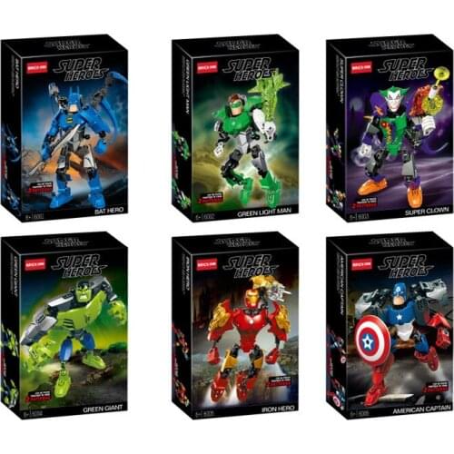 2021 New Movie War Super Iron Armor Robot Building Blocks Military Heroes Mecha Figures Weapon Bricks Toys Children Hero Gifts