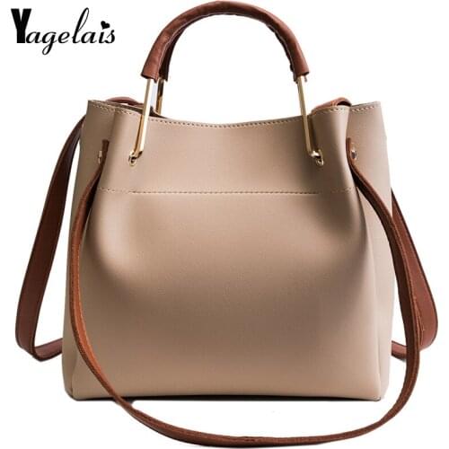 Womens Shoulder Bag Fashion Female Handbag Oil Wax Leather Large Capacity Tote Bag Casual Pu Leather Ladies Crossbody Bag