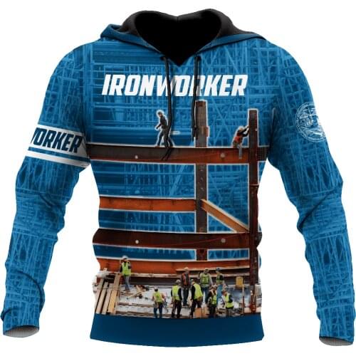 PLstar Cosmos 3DPrint Newest Iron Worker Job Art Unique Men/Women Cozy Hrajuku Casual Streetwear Hoodies/Zip/Sweatshirt A-19