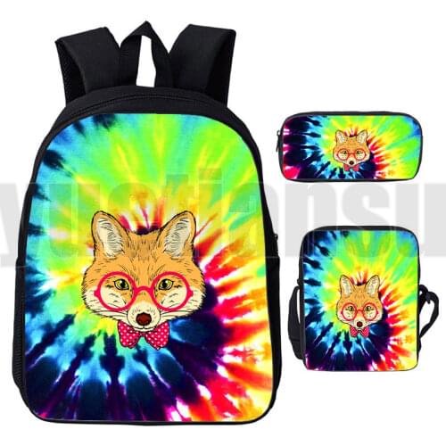 Unisex Mochila Cosmeticbag 2021 3D Print Tie Dye Schoolbags Pen Case Fashion Art Abstract Backpack for Teenagers Girls Rucksack