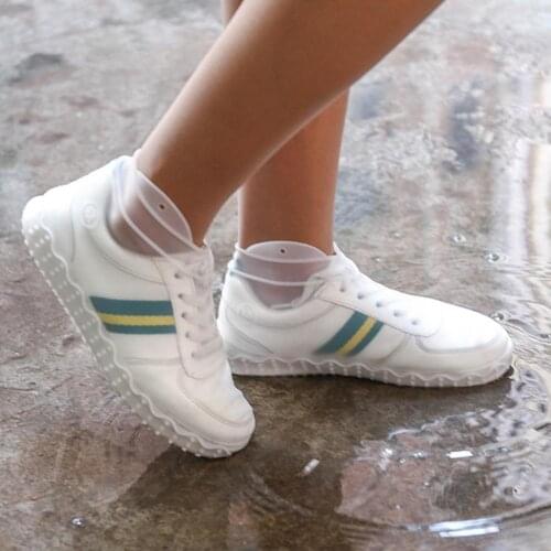 Thickened Silicone Rain Boots Waterproof Transparent Non-Slip Rain Suit Waterproof Shoe Cover Household Dust -proof Storage Bag