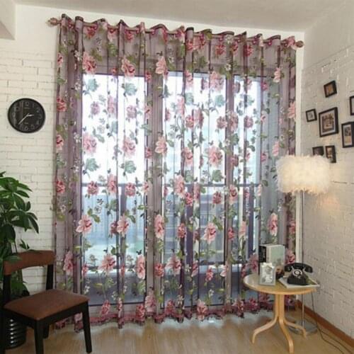 Polyester High Quality Living Room Window Treatments Sheer Drapes Soft Window Treatment Elastic for Home