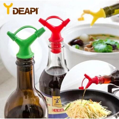 YDEAPI New Plastic Oil Bottle Mouth Stopper Sauce Bottles Nozzle Caps Wine Stopper Double Oil Bottle Mouth Stopper