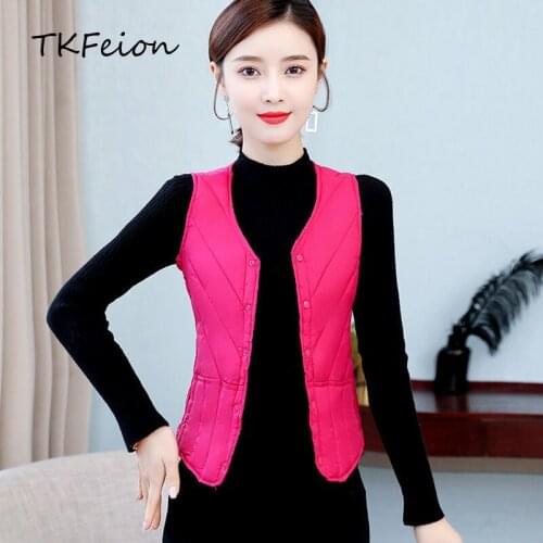Women Cotton Vest Slim Coats 2020 New Style Spring Autumn Ladies Fashion Short Waistcoat V-neck Collar Female Sleeveless Jackets