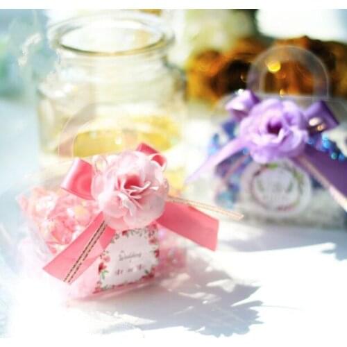 New DIY hot slae 10pcs 7x5x4cm/9x6x5cm Creative drum package box transparent candy box personalized wedding supplies packaging