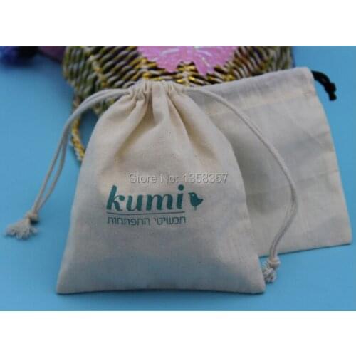 100pcs/lot free shipping small cotton jewelry pouch cotton gift pouch cotton drawstring pouch bag Ipad bag jewelry bag