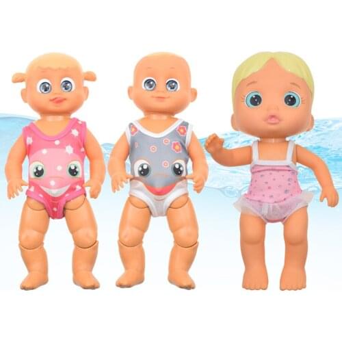 13.78'' Preschool Electric Pool Swimming Doll Play in Water Moveable Joints Baby Dolls Early Educational Pretend Play Gift