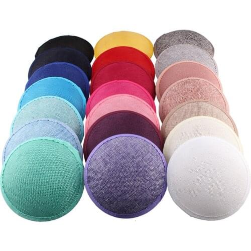 13CM ROUND Imitation SINAMAY Fascinator Base New DIY Women Party Fascinators Hat Base 12Pcs/Lot NEW ARRIVAL 2020 Multiple Colors