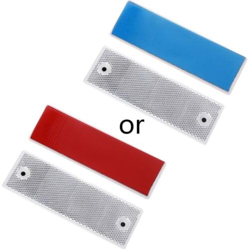 2pcs Plastic Reflector Reflective Warning Plate Stickers Sign Sheeting Car