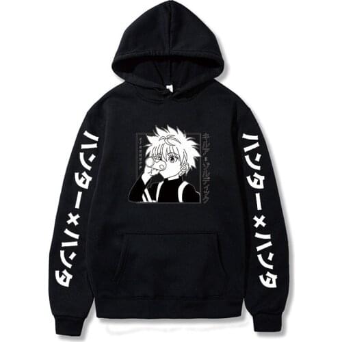 2021 Janpanese Anime Hunter X Hunter Hoodie for men Killua hisoka Kpop Sweatshirts Kawaii streetwear graphic korea