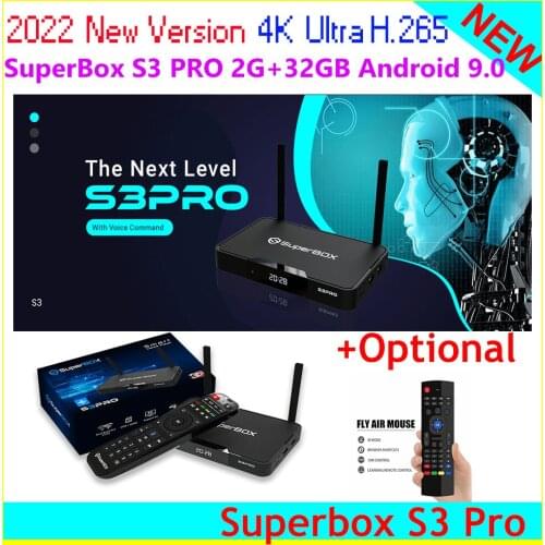 2021 new version new design new feature superbox s2pro 2G+16GB 6k ulta H.265 smart tv boxfor USA Canada Mexico pk superbox s1pro