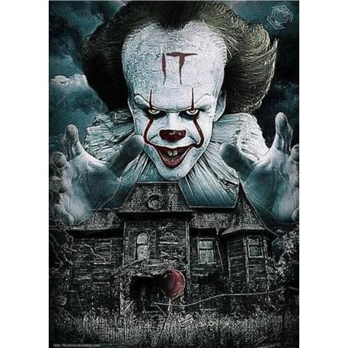 YA ZOOEY NUO 3D DIY Diamond Painting Horror clown zombie 5D Embroidery Cross Stitch Rhinestone Mosaic Painting Decor Gift YU812