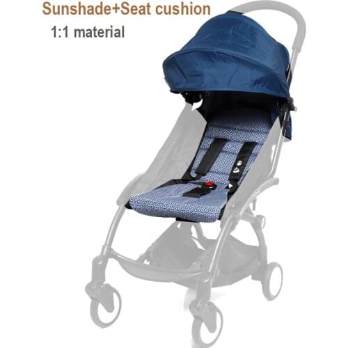 Stroller Accessories Hood &Cushion Set For Babyzen Yoyo 6+ Sunshade Cover Seat Mattress Pack High-End Canopy Original Fabric