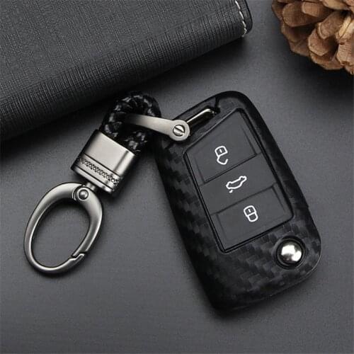 Car Key Cover Case Holder For Volkswagen Golf 7 MK7 R GTD Tiguan MK2 2017 2018 Magotan Passat B7 B8 CC Touran Bora Eos CrossFox
