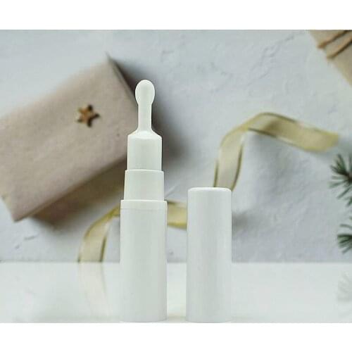 10ML white Plastic Airless Bottle Long Press Pump white lid Lotion/Emulsion/Eye Serum/Essence Skin Care Cosmetic Packing