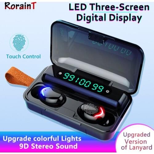 Wireless Earphone TWS F9 V5.0 Stereo Bluetooth earphone Sport Waterproof headset Mini True Wireless Earbuds for cellphone