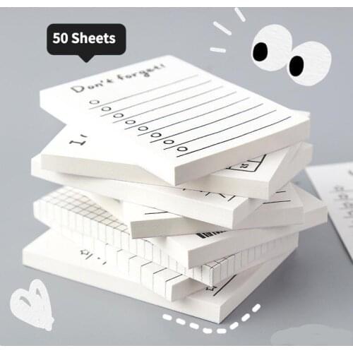 Notepad Ideas Lovely Plan Book Punch Student Learning Record Stationery Tearable Student Memo Pad Not sticky planner