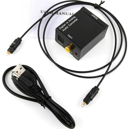Digital-to-Analog Coaxial Digital Optical To Analog Audio Converter Decoder RCA R/L Audio Decoder SPDIF ATV DAC Amplifier