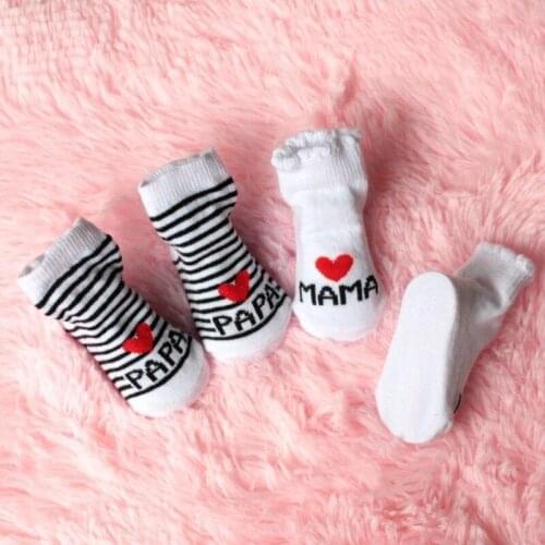 Baby Soft Cotton Socks Cute Love Mama Girls Boys Baby Warm Socks Newborn Toddler Stripe Newborn Socks 0-6M Baby Stuff