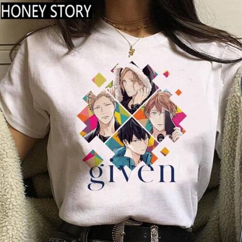 Unisex Cartoon Graphic Tees Women Japanese Anime Sleeve Yaoi Bl Given Given Yaoi Manga T-shirt Summer Short Sleeve Tops